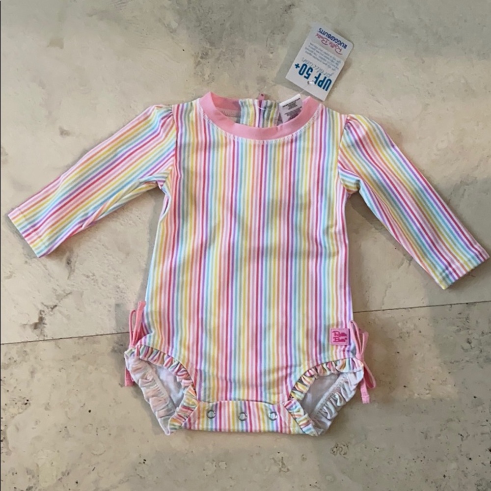 NWT rufflebutt long sleeve bathing suit 6-12